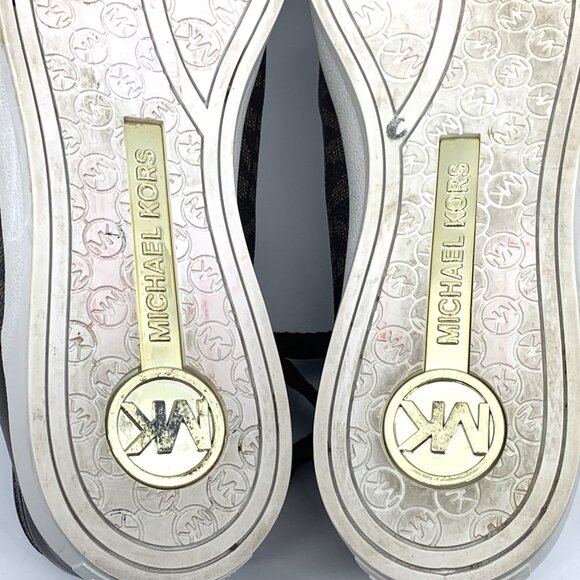 Michael Kors Womens Logo City Sneakers Shoes Brown Size 9.5M 001109 Lace Up - Picture 15 of 15